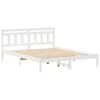 vidaXL Bedframe Wit 150 x 200 cm Massief grenenhout
