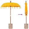 vidaXL Balinese parasol met basis Geel 185 x 185 x 260 cm