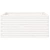 vidaXL Plantenbak 100x100x46 cm massief grenenhout wit