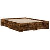 vidaXL Bedframe met lades bewerkt hout gerookt eikenkleurig 120x190 cm