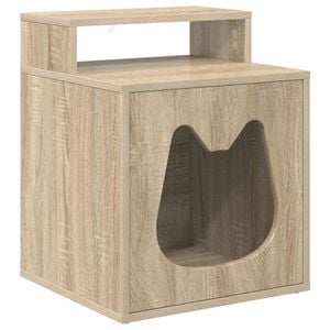 vidaXL Kattenhuis Sonoma 42,5 x 40 x 53,5 cm Bewerkt hout