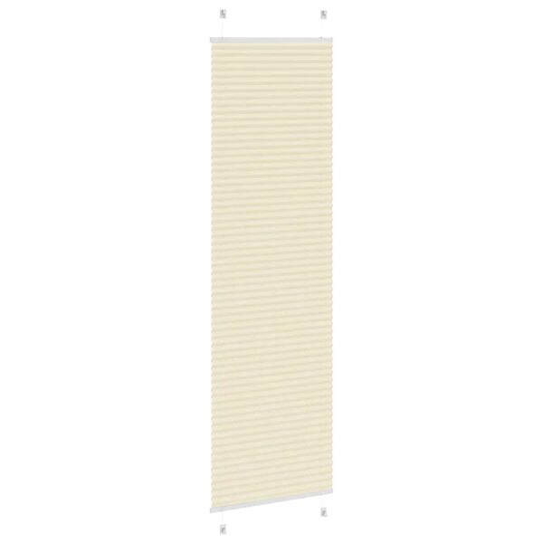 vidaXL Pliss&eacute; rolgordijn 55x200 cm stofbreedte 54,4 cm polyester cr&egrave;me