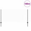 vidaXL Hek met Paal Grijs 1 x 100 m Staal en PVC
