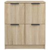 vidaXL Dressoir 60x30x70 cm bewerkt hout sonoma eikenkleurig