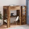 vidaXL Loft Bedframe met Bureau Oudhout 80 x 200 cm Bewerkt hout