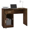 vidaXL Bureau met kast en lade 100x40x73 cm bewerkt hout gerookt eiken