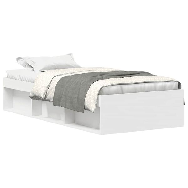 vidaXL Bedframe wit 75x190 cm