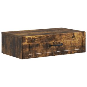 vidaXL Wandmontage Zijtafel Gerookt eiken 59 x 34,5 x 17 cm