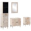 vidaXL Badkamermeubelset 4 st Wit Massief Mango Hout