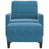vidaXL Fauteuil met voetenbank 60 cm fluweel blauw