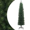 vidaXL Kunstkerstboom met standaard smal 210 cm PVC groen