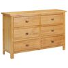 vidaXL Ladekast 105x33,5x73 cm massief eikenhout