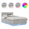 vidaXL Bedframe met hoofdeinde Grijs Sonoma 120 x 200 cm Bewerkt hout