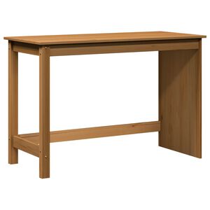 vidaXL Bureau Honingbruin 112 x 50 x 75 cm Massief Vurenhout