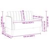 vidaXL Loveseat bank 109 cm fluweel lichtgrijs