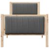 vidaXL Bedframe Bruin en donkergrijs 75 x 190 cm Massief grenenhout