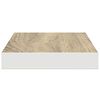 vidaXL Wandschappen zwevend 4 st 50x23x3,8 cm MDF eikenkleurig en wit