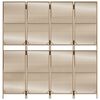 vidaXL Kamerscherm 4 panelen poly rattan beige