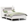 vidaXL Bed met boekenkast zonder matras grenenhout wit 140x200 cm