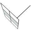 vidaXL Inloopdouchewand 140x195 cm halfmat ESG-glas zwart