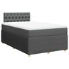 vidaXL Boxspring met matras stof donkergrijs 120x190 cm