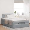 vidaXL Ottoman bed met matras en LED's 120x200 cm stof lichtgrijs