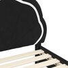 vidaXL Bedframe voor kinderen met hoofdbord Zwart 90 x 200 cm Fluweel