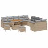 vidaXL Tuin Sofa Set met kussen met opslag 13 pcs Beige en Licht Grijs