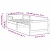 vidaXL Bedframe met hoofdeinde Wasbruin 80 x 200 cm Bewerkt hout