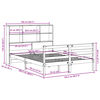 vidaXL Bed met boekenkast zonder matras massief grenenhout 160x200 cm