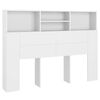 vidaXL Hoofdbordkast Wit 140x19x103,5 cm