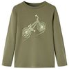 Kindershirt met lange mouwen 116 kakikleurig