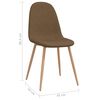 vidaXL Eetkamerstoelen 4 st stof bruin