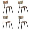 vidaXL Eetkamerstoelen 4 st massief gerecycled hout