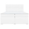 vidaXL Boxspring met matras kunstleer wit 200x200 cm