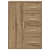 vidaXL Dressoir met lade Artisan Eiken 60 x 31 x 84 cm Bewerkt hout