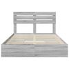 vidaXL Opslag bed met lade Grijs Sonoma 160 x 200 cm Bewerkt hout