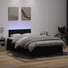 vidaXL Boxspring met matras en LED fluweel zwart 120x210 cm