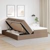 vidaXL Opbergbed met matras Cappuccino 180 x 200 cm Nep Leer