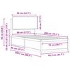 vidaXL Bedframe met Gevoerd Hoofdgedeelte Lichtgrijs 80 x 200 cm