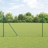 vidaXL Hek met Paal Groen 1,5 x 10 m Staal en PVC
