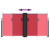 vidaXL Windscherm uittrekbaar 120x1200 cm rood