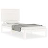 vidaXL Bedframe zonder matras massief grenenhout wit 90x200 cm