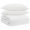 vidaXL Dekbed Set met kussen 3 st Wit Donsveertjes