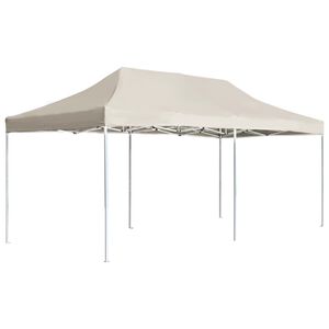 vidaXL Partytent professioneel inklapbaar 6x3 m aluminium cr&egrave;me