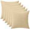 vidaXL Kussensloop 6 pcs HEERLEN Beige 30 x 30 cm Polyester