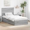 vidaXL Bedframe met hoofdeinde Grijs Sonoma 100 x 200 cm Bewerkt hout