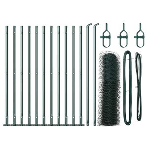vidaXL Gelast Draadhek met Betonnen Basis 25 x 0,4 m (B x H)