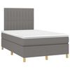 vidaXL Boxspring met matras stof donkergrijs 120x190 cm