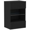 vidaXL Tv-meubelset 40 x 30 x 60,5 cm Zwart Bewerkt hout